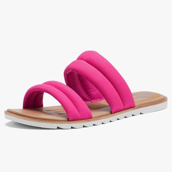 Sorel Ella II Puff Leather Slide Sandals women’s size 7 - Picture 1 of 9